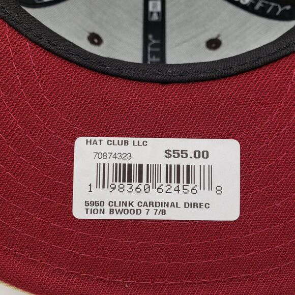 CLINK ROOM Cardinal Direction Hat 59 Fifty Fitted 7 7/8 Brown Red NEW - Picture 8 of 8